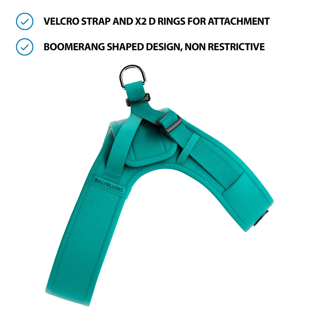 featured image of Boomerang Harness - XS-M Breeds - Teal