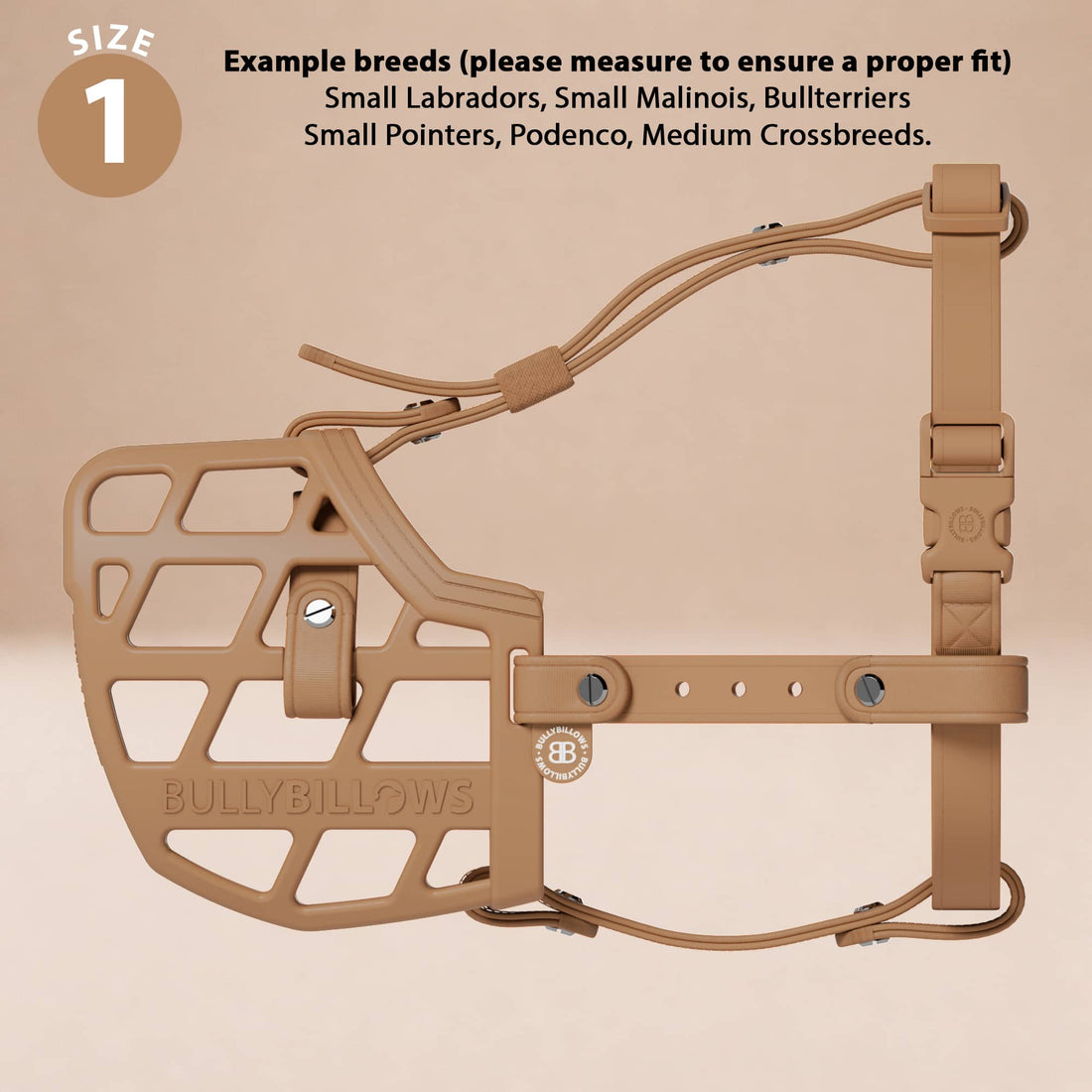 featured image of Premium Comfort Muzzle | x2 Additional Head Straps - Tan