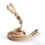 1.4m LIGHTER Swivel Combat Lead | Neoprene Lined, Secure Rated Clip with Soft Handle - Tan x Tan