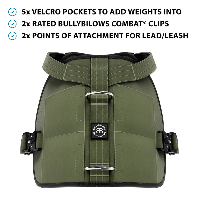 Weight & Fitness Comfort Harness | Health Enhancement - x5 Pockets - Khaki