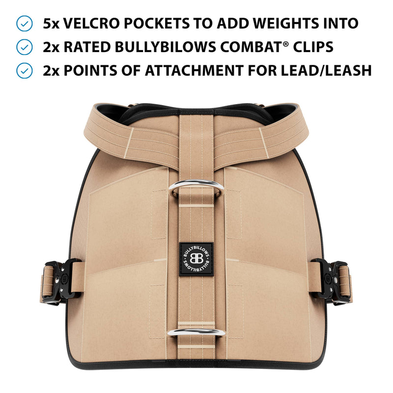 Weight & Fitness Comfort Harness | Health Enhancement - x5 Pockets - Tan