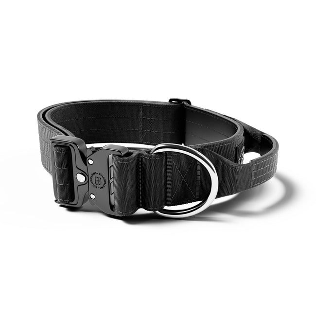 5cm Combat® Collar | With Handle & Rated Clip - Black v2.0 – BullyBillows