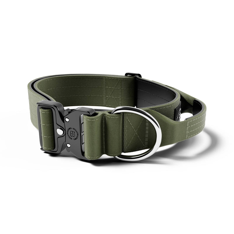 5cm Combat® Collar | With Handle & Rated Clip - Khaki v2.0 – BullyBillows