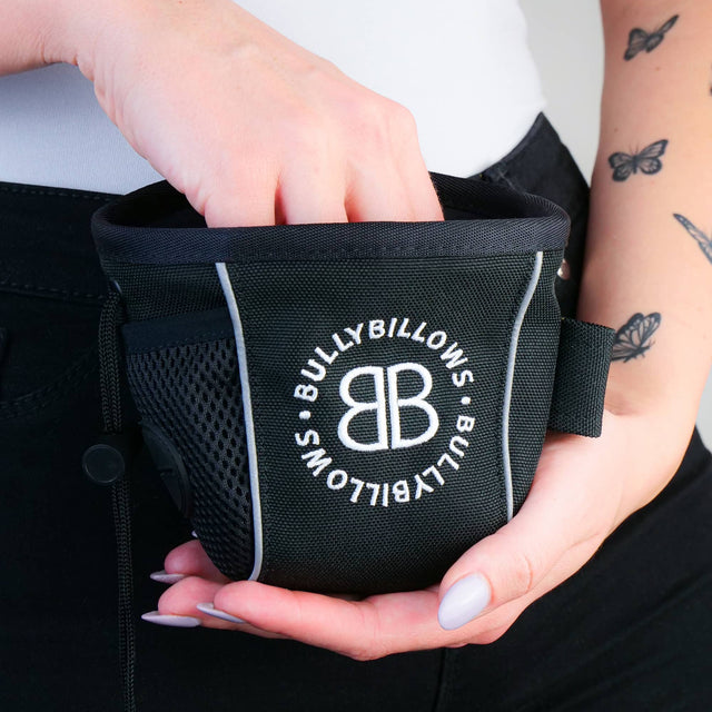 Dog Treat Pouch | Attachable with Poop Bag Holder - Black