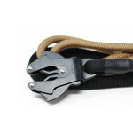 1.4m Combat Rope Lead - Secure Rated Clip - DARK Military Tan