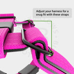 TRI-Harness® | Anti-Pull, Adjustable & Durable - Dog Trainers Choice - Magentas v2.0