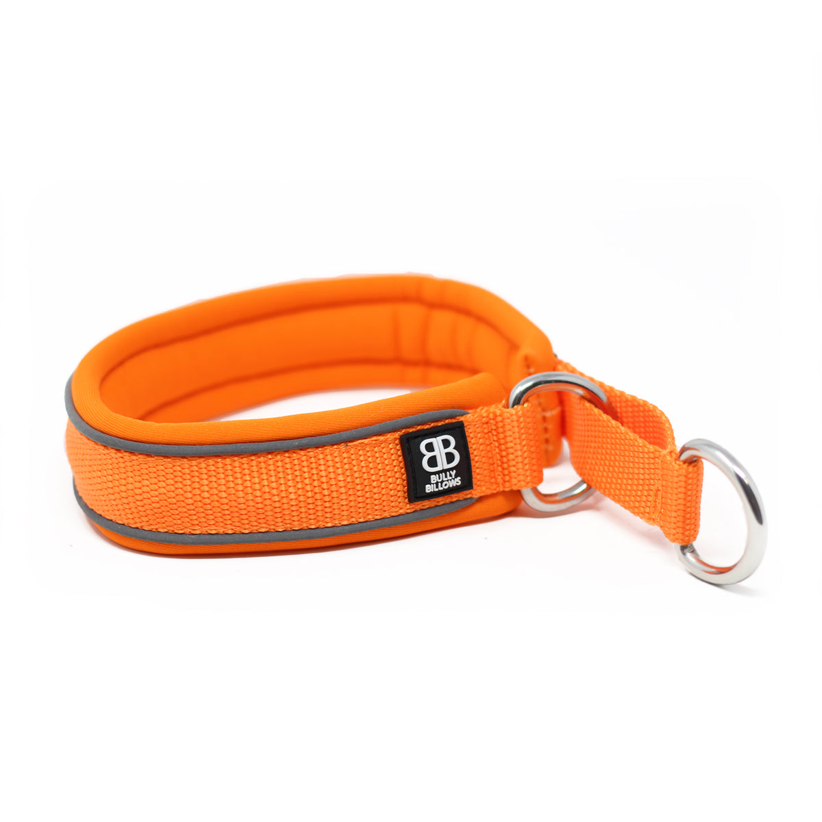 3cm Slip on Collar Soft Padded & Reflective Orange v2.0 BullyBillows