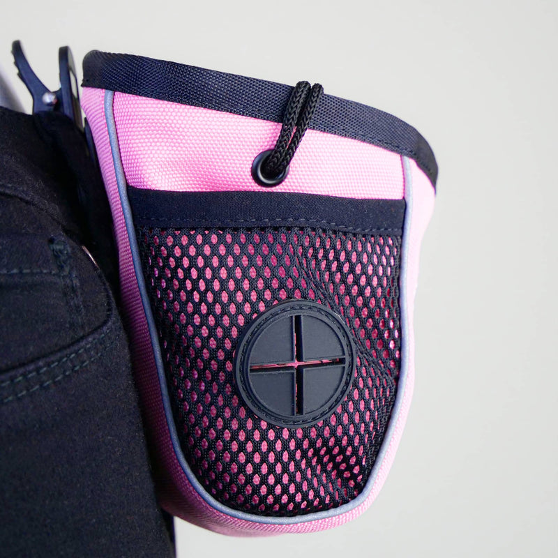Dog Treat Pouch - Attachable & Poop Bag Holder - Pink