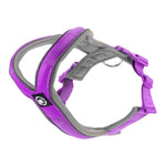 Slip on Padded Comfort Harness | Non Restrictive & Reflective - Purple & Metal Grey